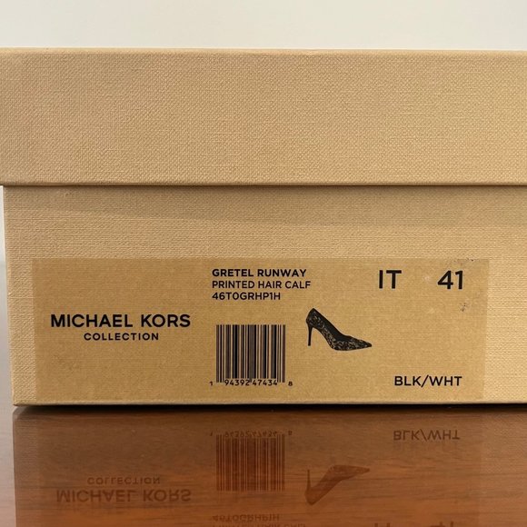 NIB Michael Kors Collection Gretel Speckled Pony Print Calf Hair Pump - Picture 16 of 16